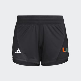 Women's adidas  Black Miami Hurricanes D4T Woven Training Shorts