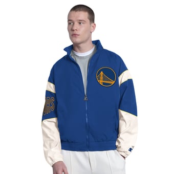 Men's Starter  Royal Golden State Warriors The Gust Full-Zip Hooded Jacket