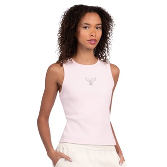 Women's Starter  Pink Chicago Bulls Pastel Ribbed Tank Top