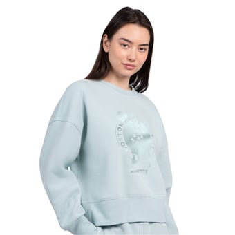 Women's Starter  Cream Boston Celtics Pastel Boxy Sweatshirt