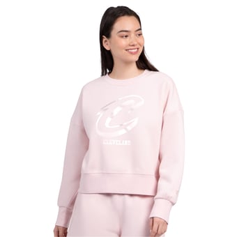 Women's Starter  Light Pink Cleveland Cavaliers Pastel Boxy Sweatshirt