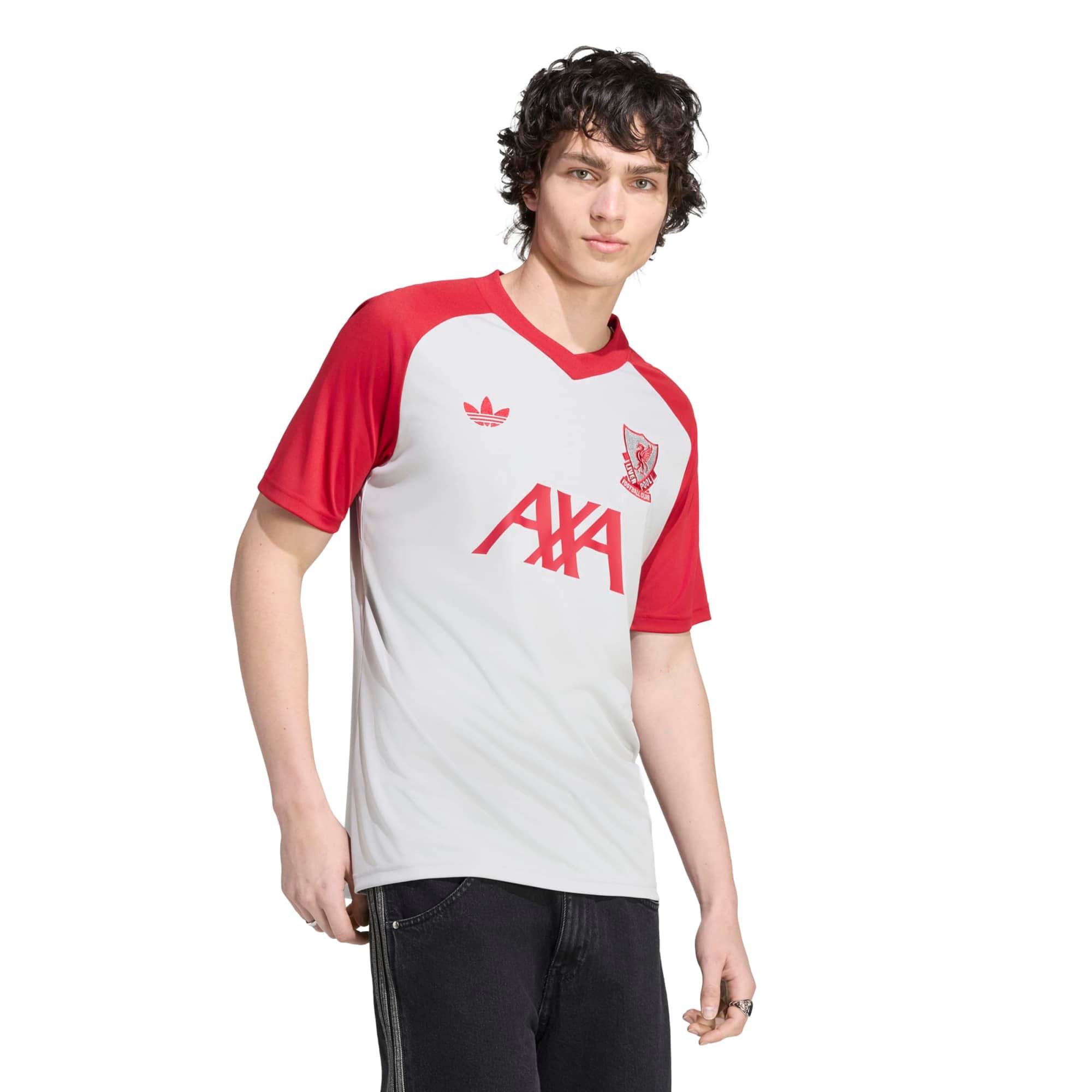 Men's adidas Gray/Red Liverpool 2026/27 Away Pre-Match Top