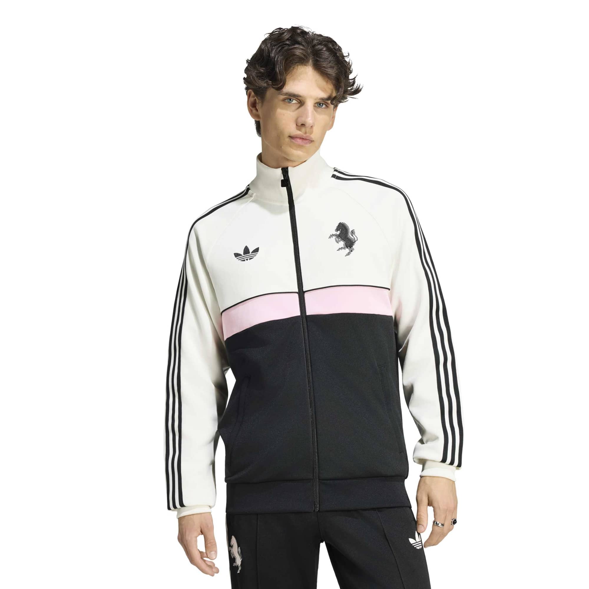Men's adidas Originals Cream Juventus OG 2.0 Icon Full-Zip Track Jacket