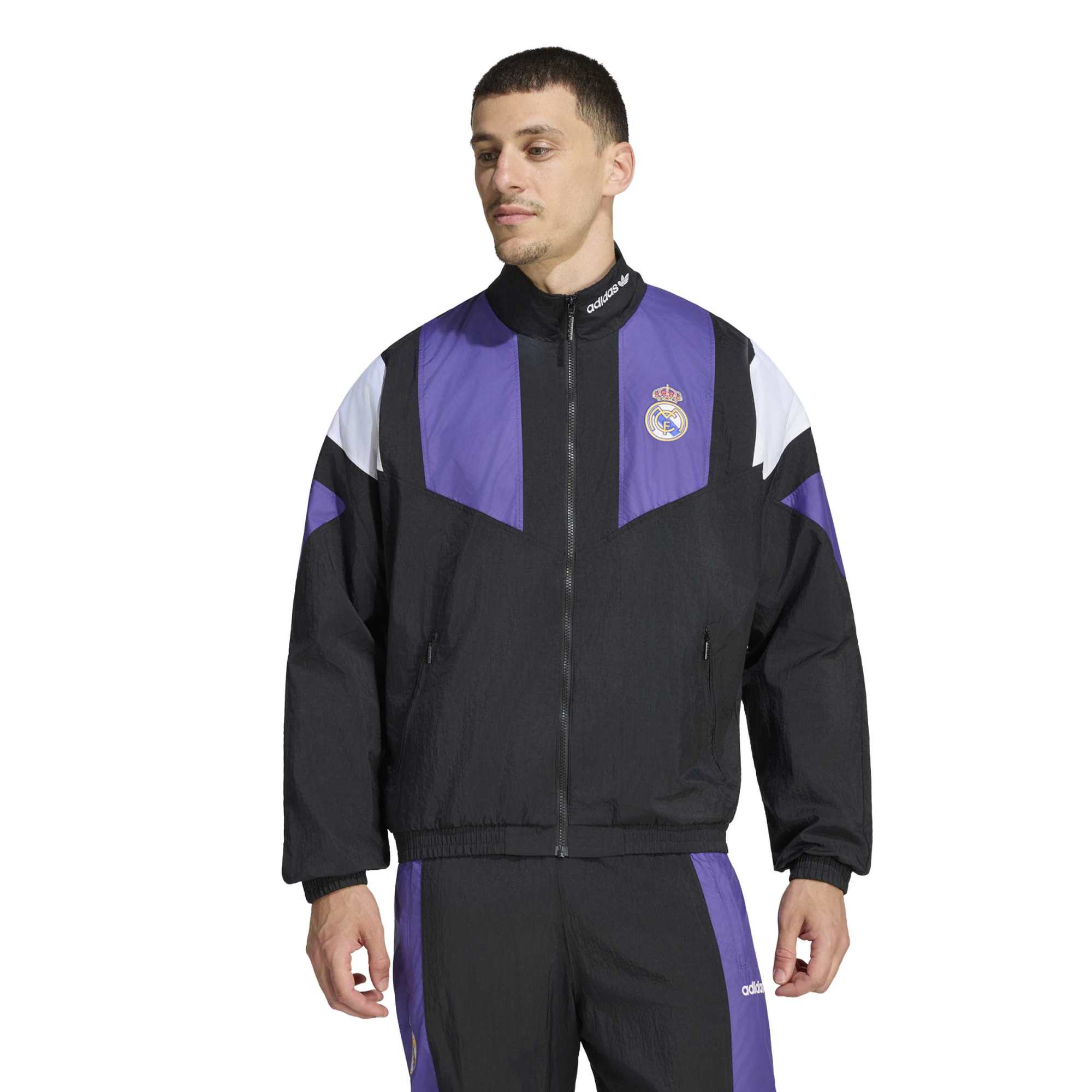 Men's adidas Black Real Madrid EQT Full-Zip Track Jacket