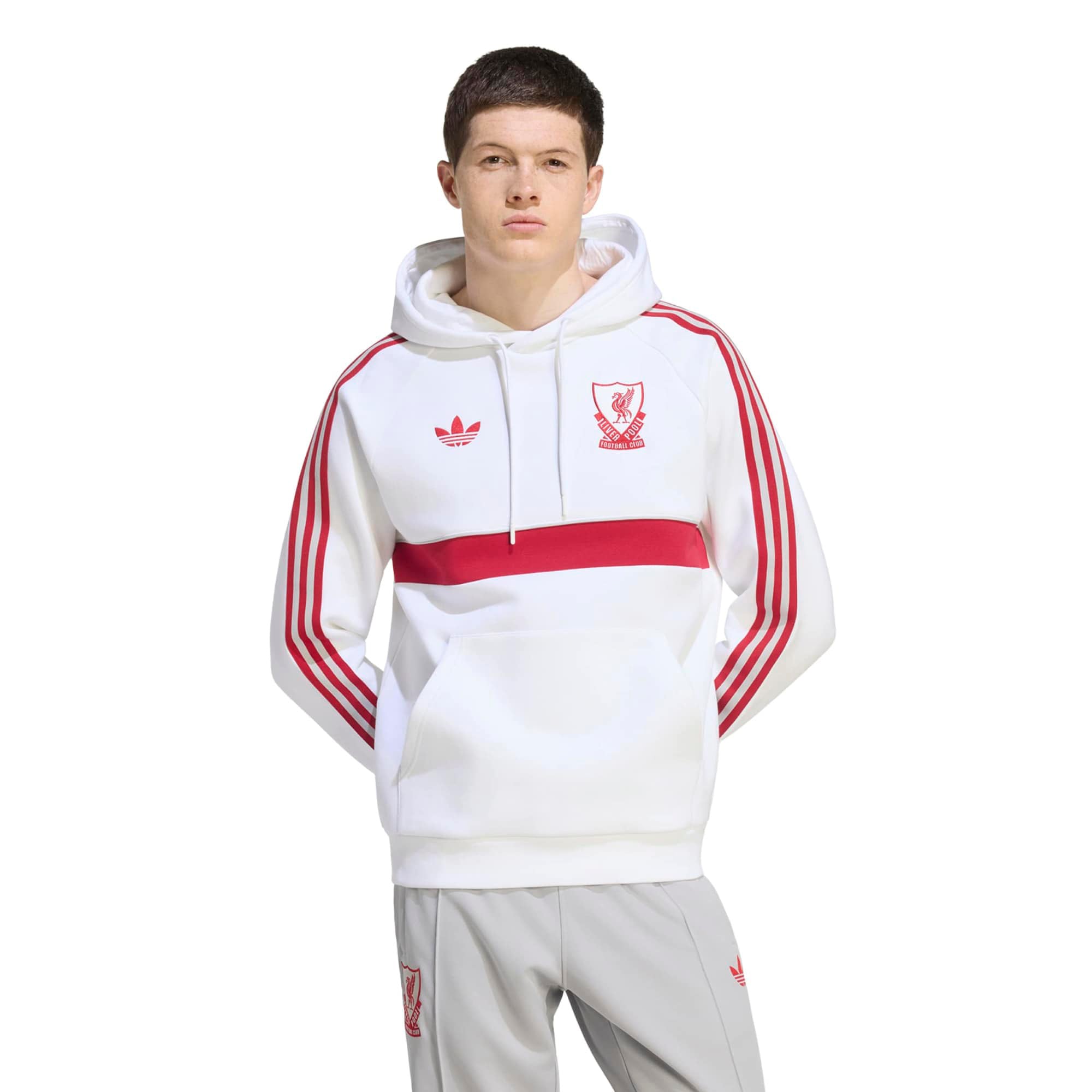 Men's adidas Originals White Liverpool Icon Hoodie