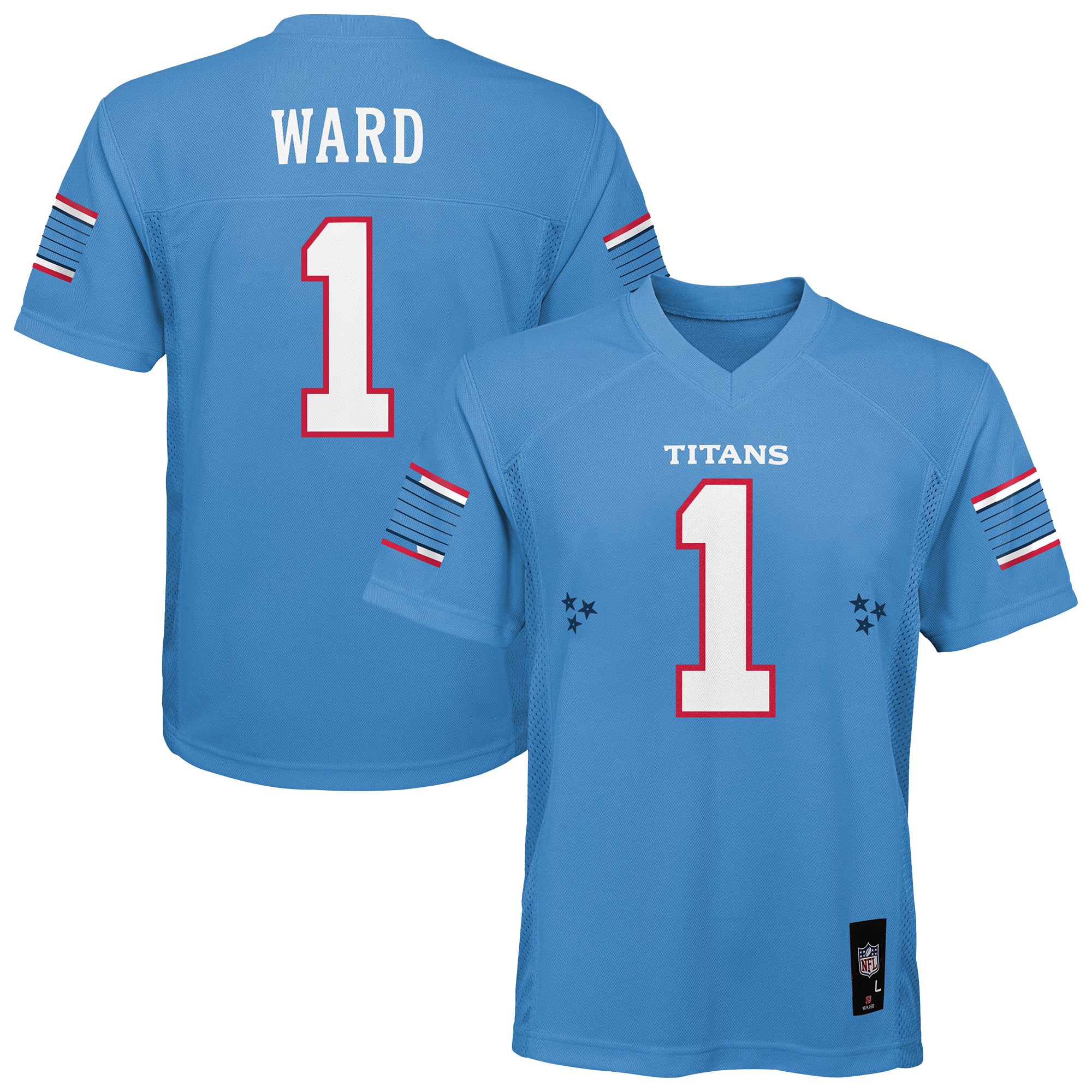 Youth Outerstuff Cameron Ward Light Blue Tennessee Titans Team Replica Jersey