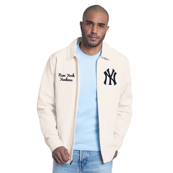 Men's Starter  White New York Yankees Franchise Lightweight Full-Zip Jacket