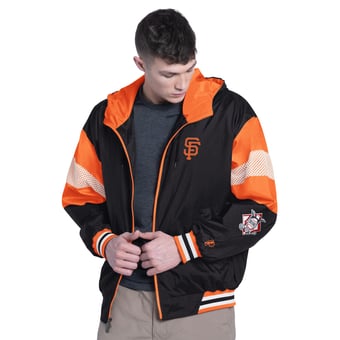 Men's Pro Player Black/Orange San Francisco Giants Legacy Lightweight Full-Zip Hooded Jacket