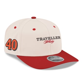 Men's New Era White/Red Justin Allgaier Traveller Whiskey Two-Tone 9SEVENTY Adjustable Hat