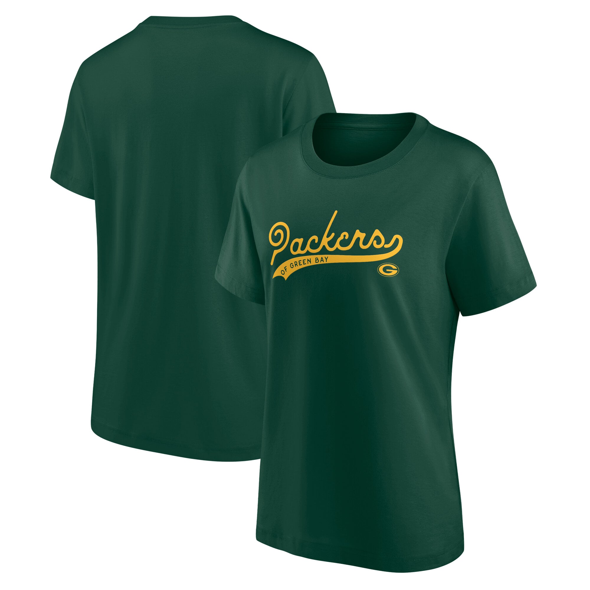 Green Bay Packers Retro Pendant T-Shirt - Womens