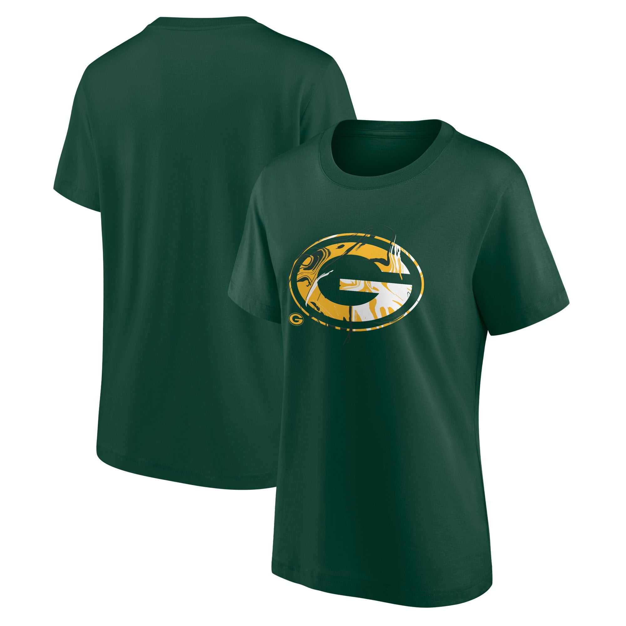 Green Bay Packers Marble T-Shirt - Womens