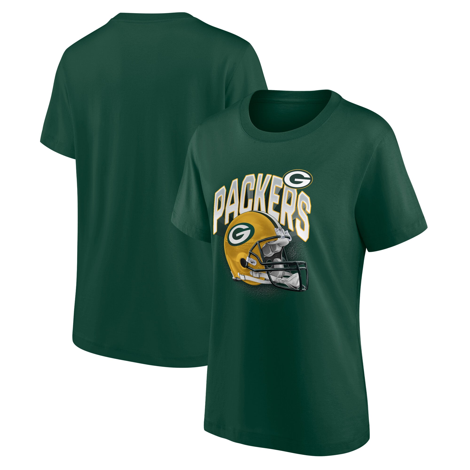 Green Bay Packers End Around Helmet Graphic T-Shirt - Womens