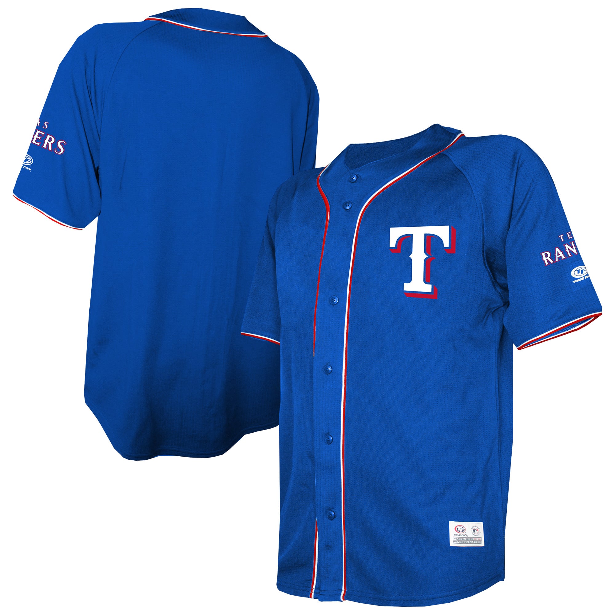 Men's Stitches  Royal Texas Rangers Team Color Full-Button Fashion Jersey