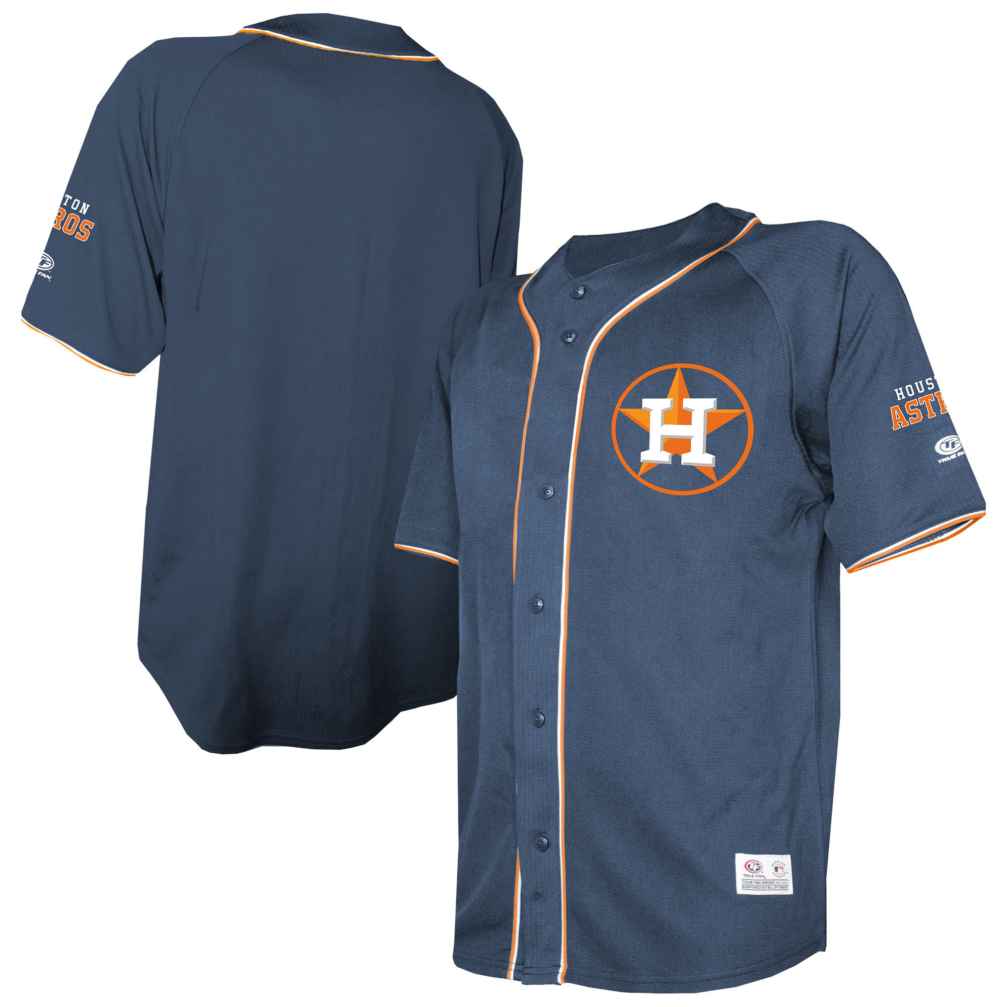 Men's Stitches  Navy Houston Astros Team Color Full-Button Fashion Jersey
