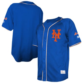 Men's Stitches  Royal New York Mets Team Color Full-Button Jersey