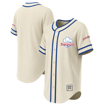Men's Stitches Natural Texas Rangers Throwback Fashion Jersey
