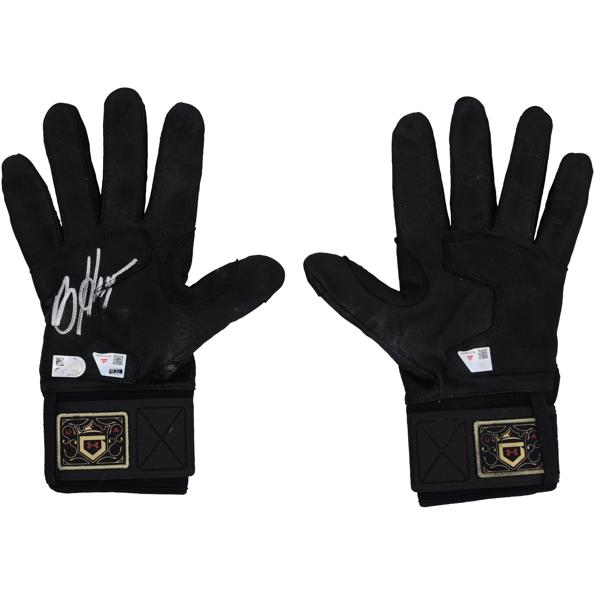 Bryce Harper Philadelphia Phillies Autographed Game-Used / Under Armour Batting Gloves from the 2025 MLB Season