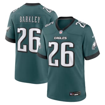 Men's Nike Saquon Barkley Midnight Green Philadelphia Eagles Team Game Jersey