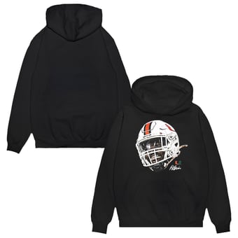 Unisex Rueben Bain Jr. Black Miami Hurricanes NIL Hooded Sweatshirt