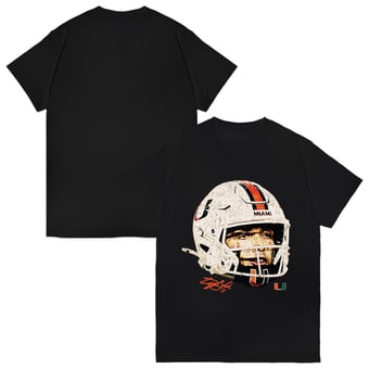 Unisex Carson Beck Black Miami Hurricanes Game Face NIL T-Shirt