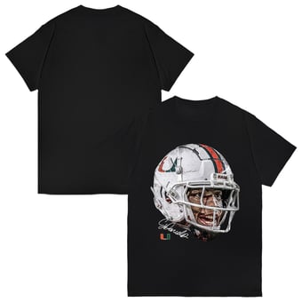 Unisex CJ Daniels Black Miami Hurricanes Game Face NIL T-Shirt