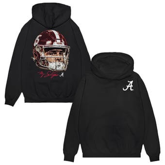 Unisex Ty Simpson Black Alabama Crimson Tide NIL Hooded Sweatshirt