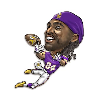 Randy Moss Minnesota Vikings Metal Caricature Wall Art