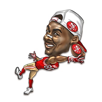 Jerry Rice San Francisco 49ers Metal Caricature Wall Art