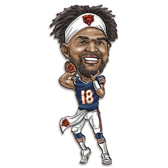 Caleb Williams Chicago Bears Metal Caricature Wall Art
