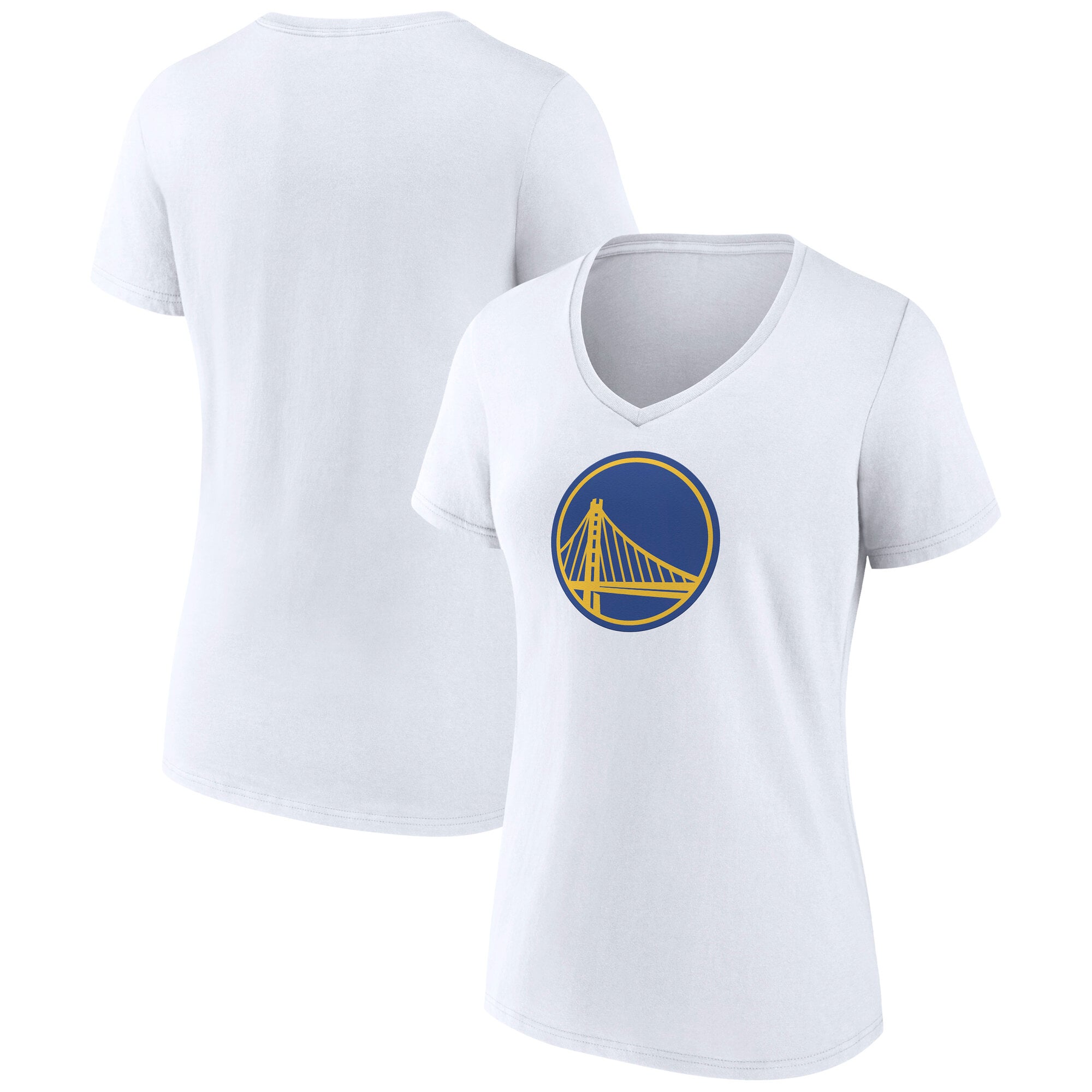 Women's White Golden State Warriors Alternate Logo V-Neck T-Shirt