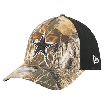 Men's New Era Camo/Black Dallas Cowboys Team Collection RealTree 39THIRTY M-Crown A-Frame Flex Hat