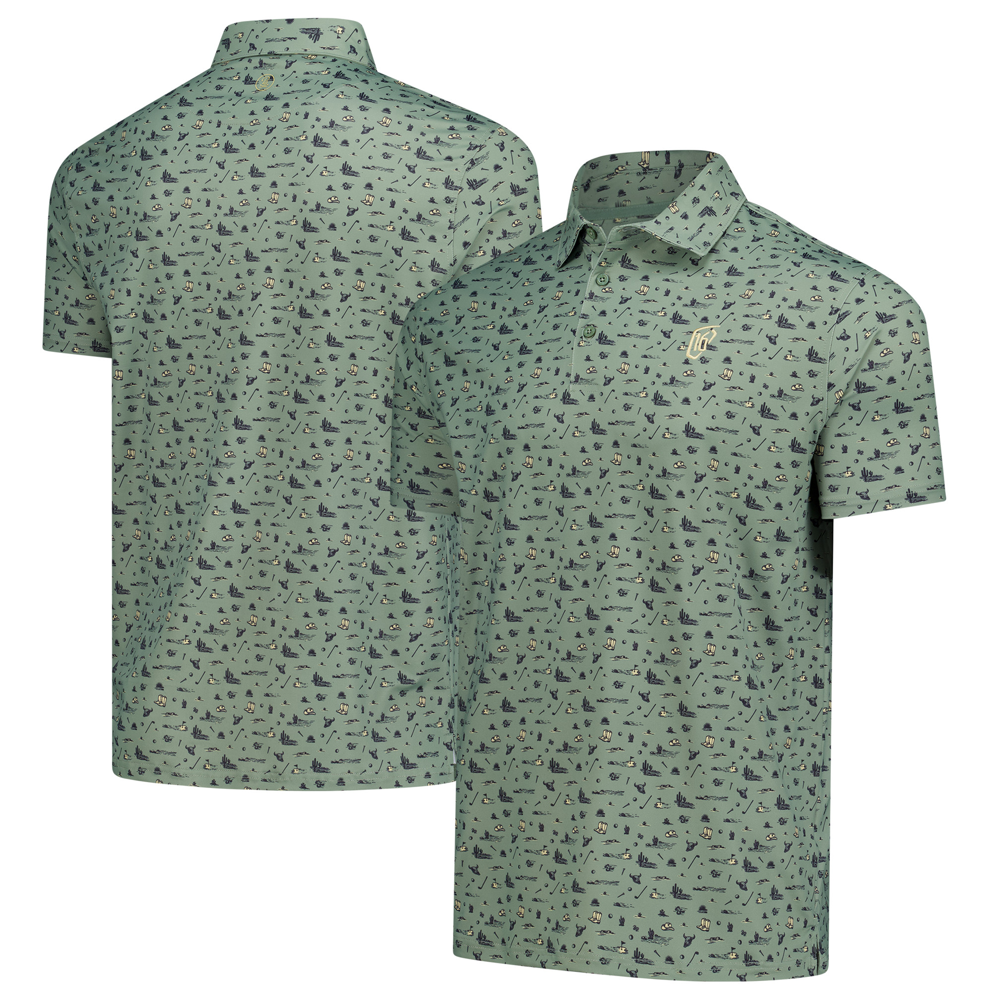 Men’s Barstool Golf Green WM Phoenix Open Printed Polo