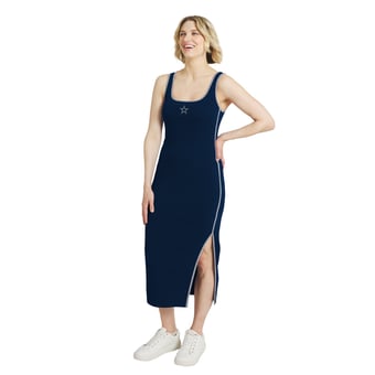 Women's WEAR by Erin Andrews  Navy Dallas Cowboys Ribbed Tank Dress