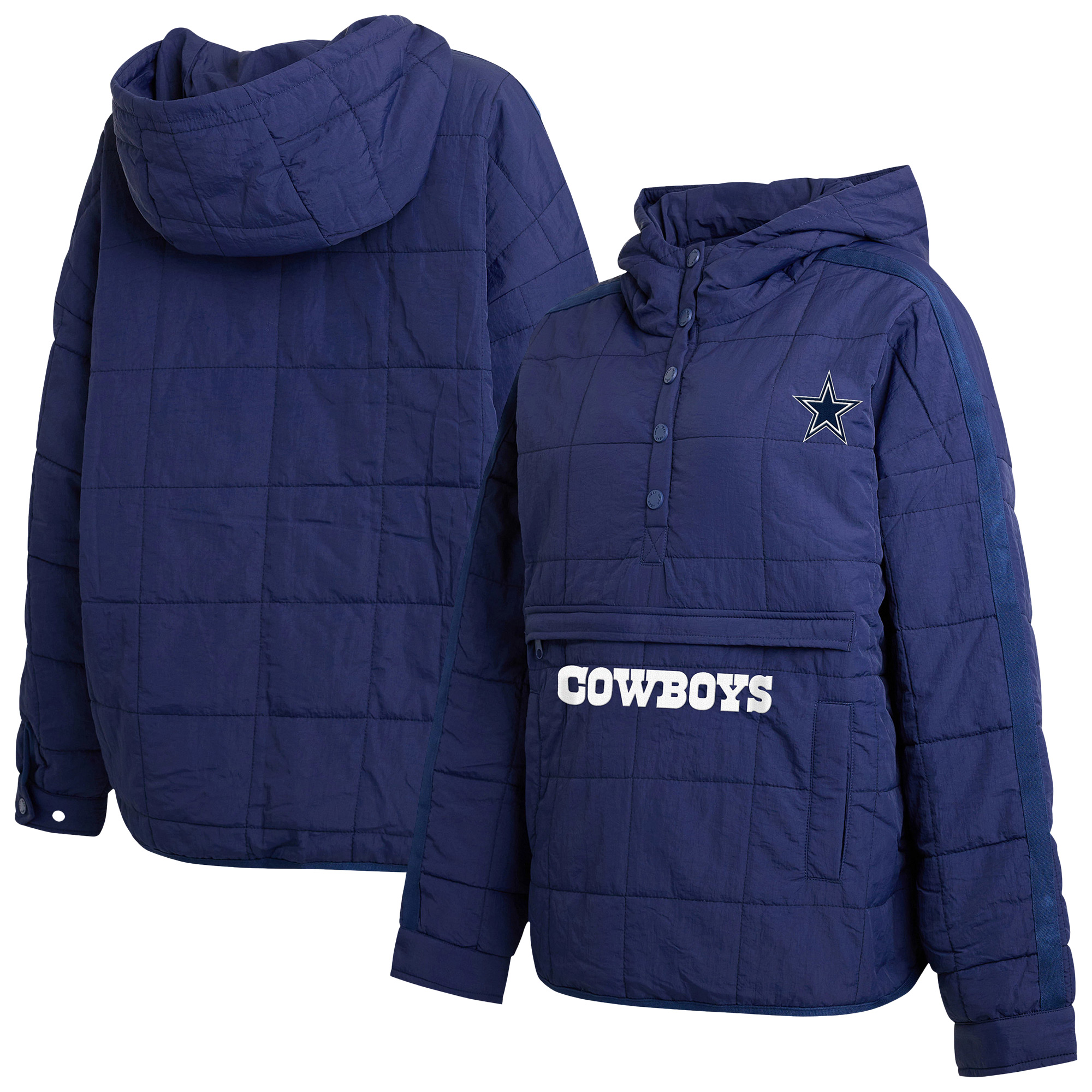 Women's WEAR by Erin Andrews  Navy Dallas Cowboys Woven Packable Jacket
