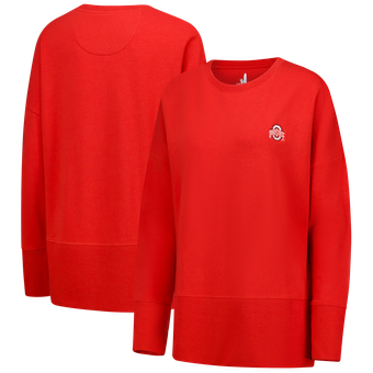 Women's johnnie-O Scarlet Ohio State Buckeyes Brittany Tri-Blend Sweatshirt