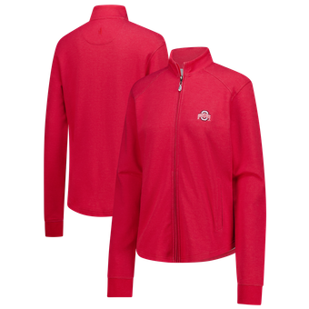Women's johnnie-O Scarlet Ohio State Buckeyes Tomi Full-Zip Tri-Blend Jacket
