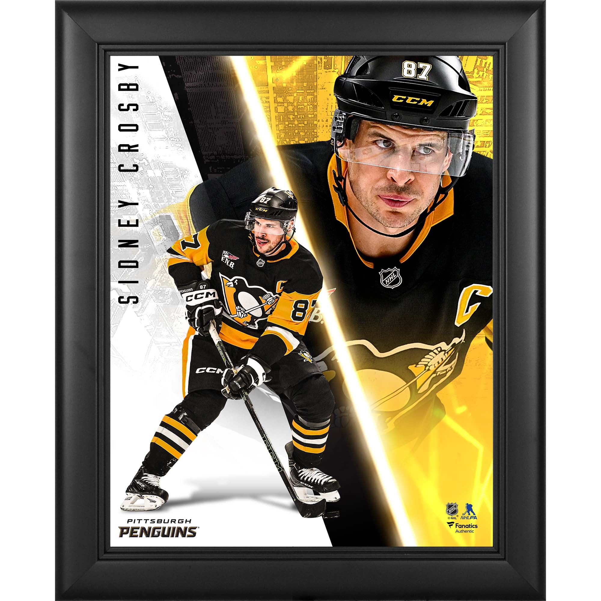 Sidney Crosby Pittsburgh Penguins Framed 13" x 16" Radiance Collage