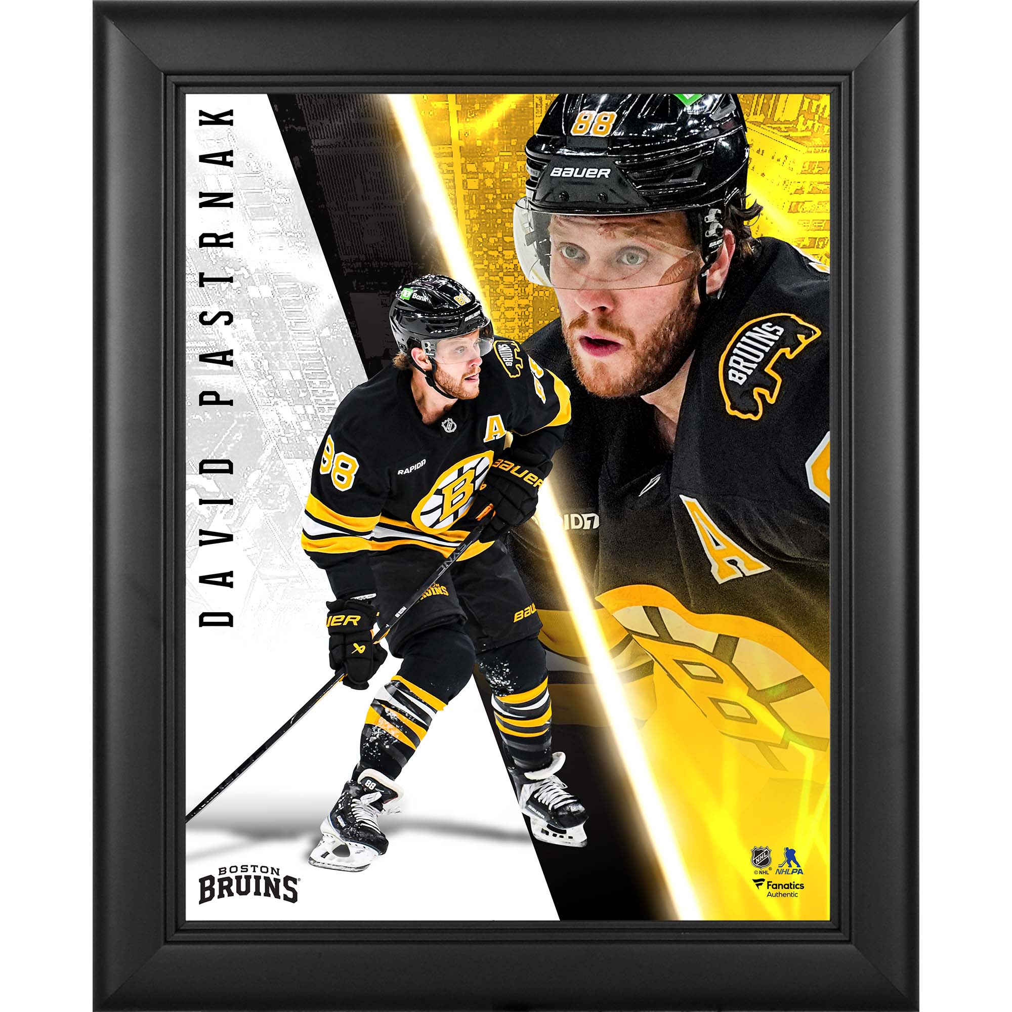 David Pastrnak Boston Bruins Framed 13" x 16" Radiance Collage