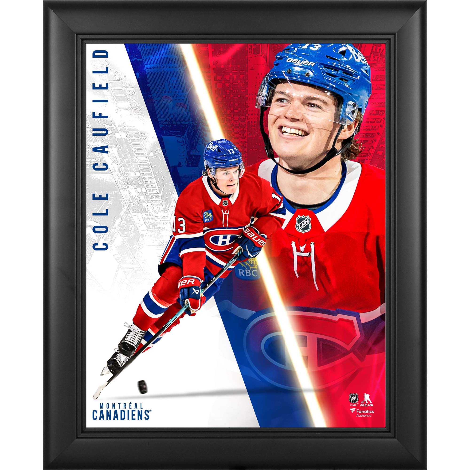 Cole Caufield Montreal Canadiens Framed 13" x 16" Radiance Collage