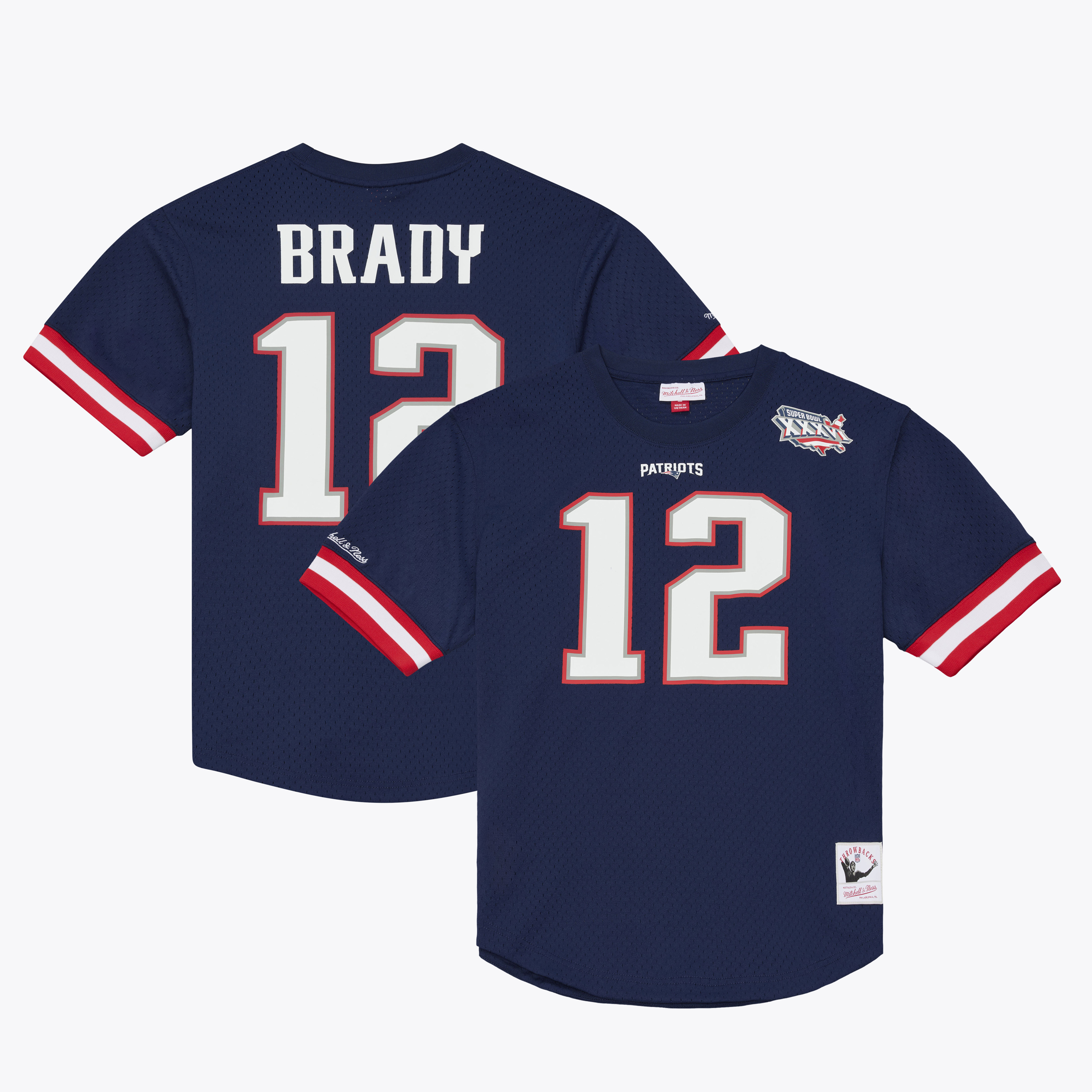 Mitchell & Ness Men's Tom Brady Navy New England Patriots Retired Player Name & Number Mesh Top - Navy