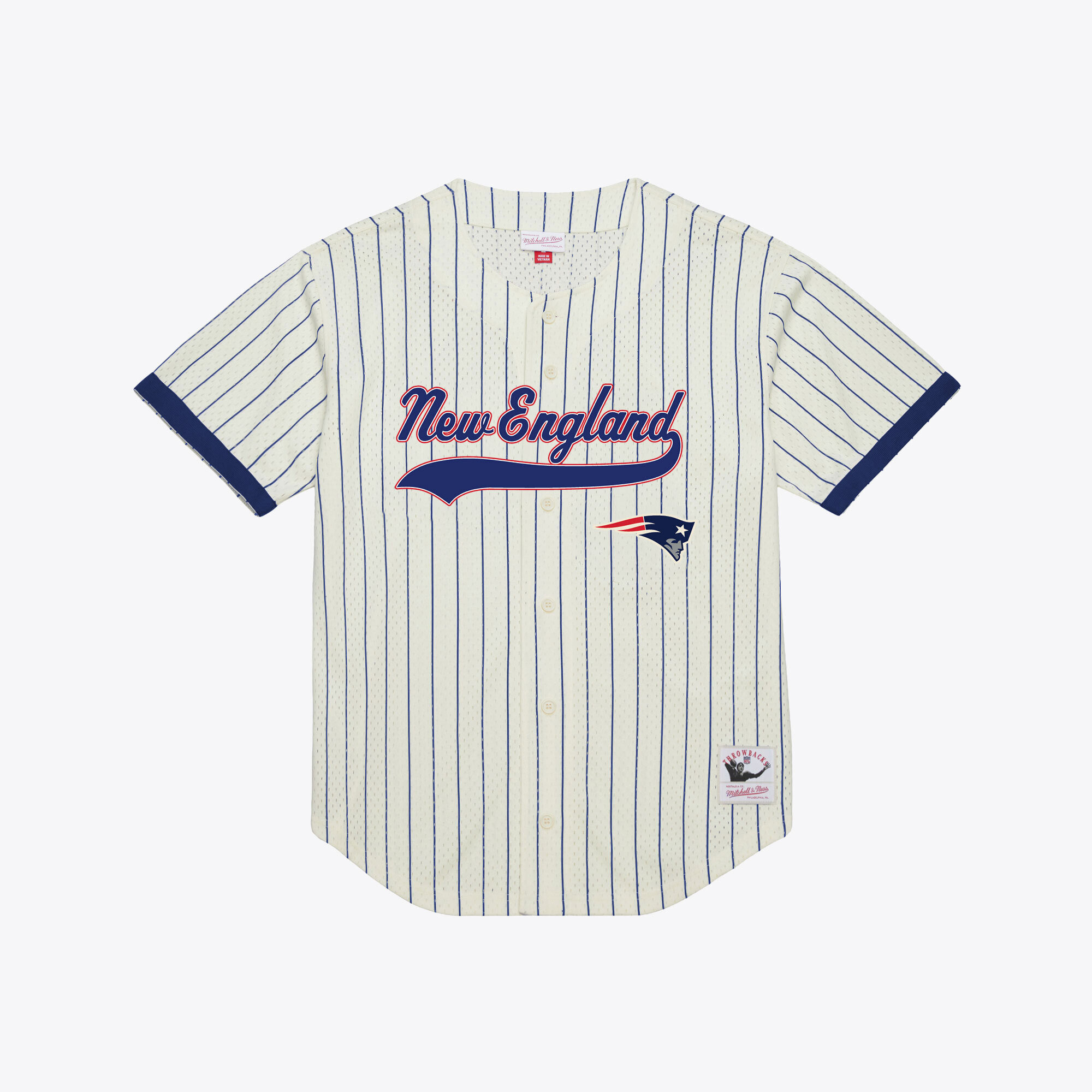 Men's Mitchell & Ness Tom Brady Cream New England Patriots Name & Number Mesh Fashion Jersey