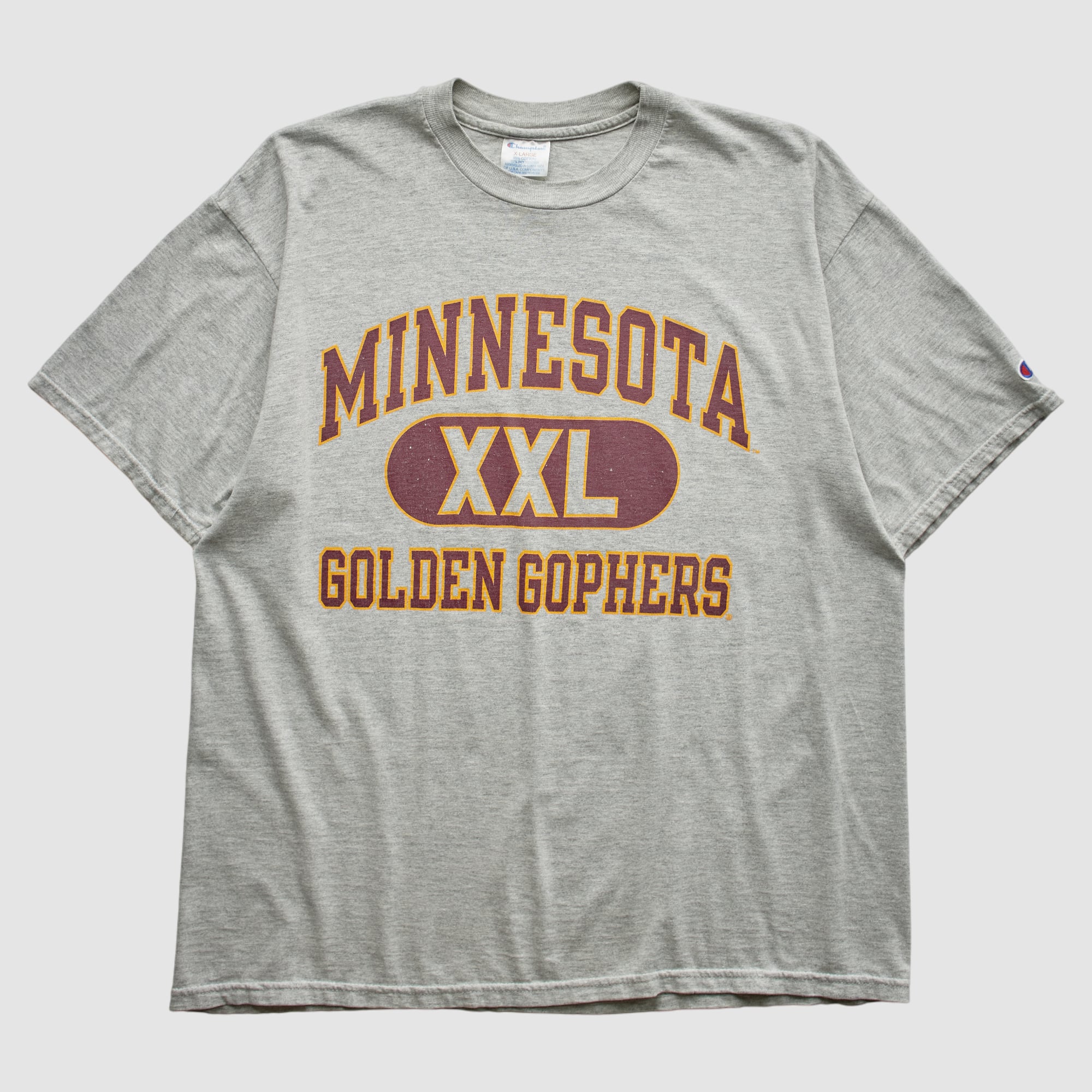 Minnesota Golden Gophers Champion 90s T-shirt - Heather Gray - S by Fanatics Real Vintage