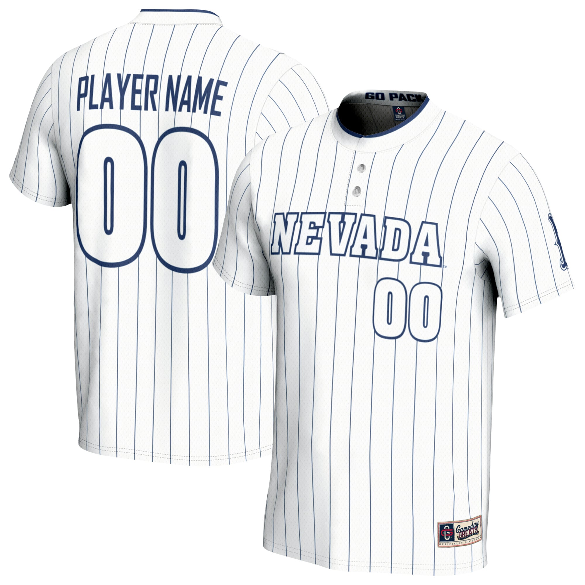 Youth GameDay Greats White Nevada Wolf Pack Lightweight Collegiate Softball NIL Pick-A-Player Fashion Jersey