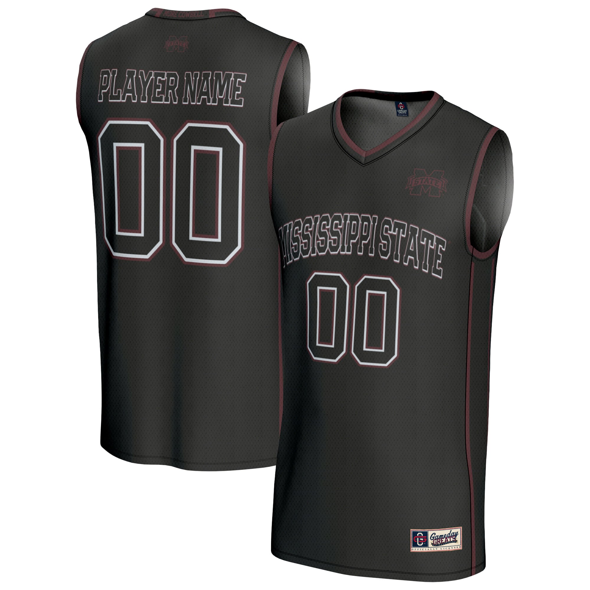 Unisex GameDay Greats Black Mississippi State Bulldogs Lightweight Collegiate Women's Basketball NIL Pick-A-Player Fashion Jersey