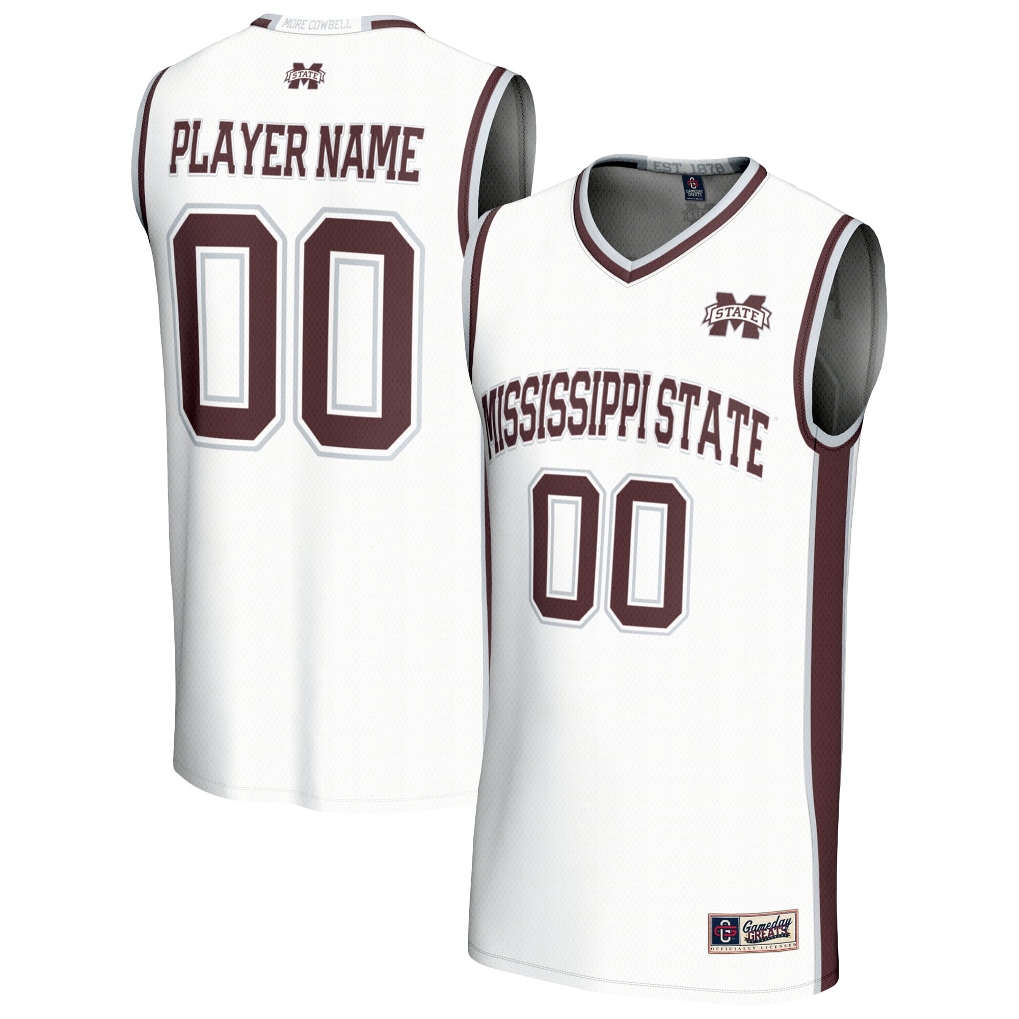 Youth GameDay Greats White Mississippi State Bulldogs Lightweight Collegiate Women's Basketball NIL Pick-A-Player Fashion Jersey
