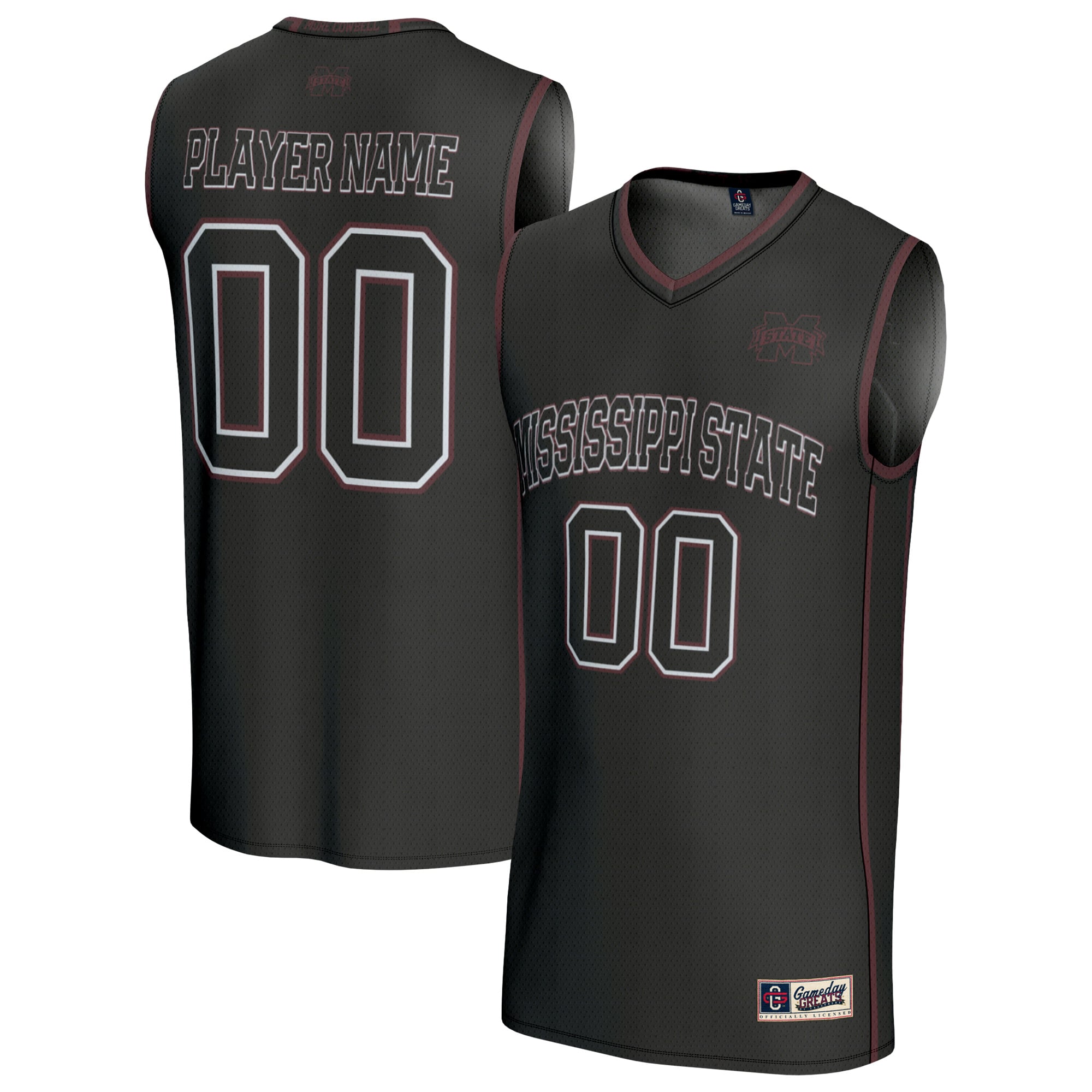 Unisex GameDay Greats Black Mississippi State Bulldogs Lightweight Collegiate Men's Basketball NIL Pick-A-Player Fashion Jersey