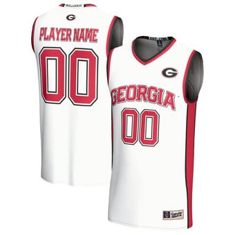 Unisex GameDay Greats White Georgia Bulldogs Lightweight Collegiate Men's Basketball NIL Pick-A-Player Fashion Jersey