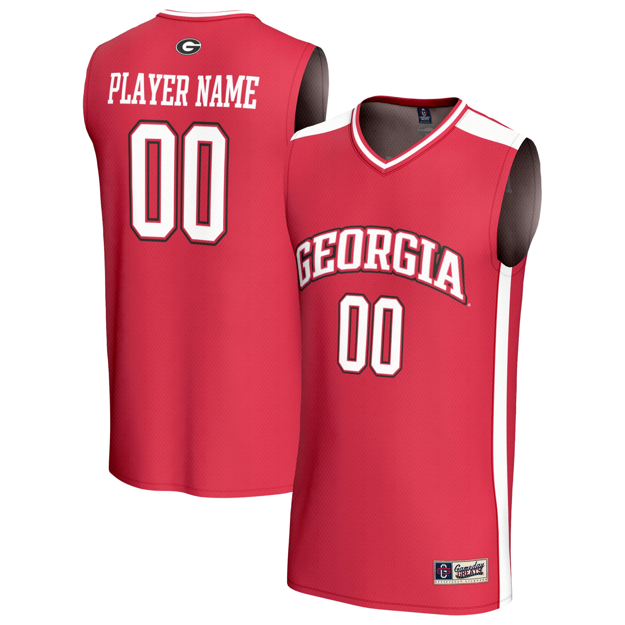Youth GameDay Greats Red Georgia Bulldogs Lightweight Collegiate Men's Basketball NIL Pick-A-Player Fashion Jersey