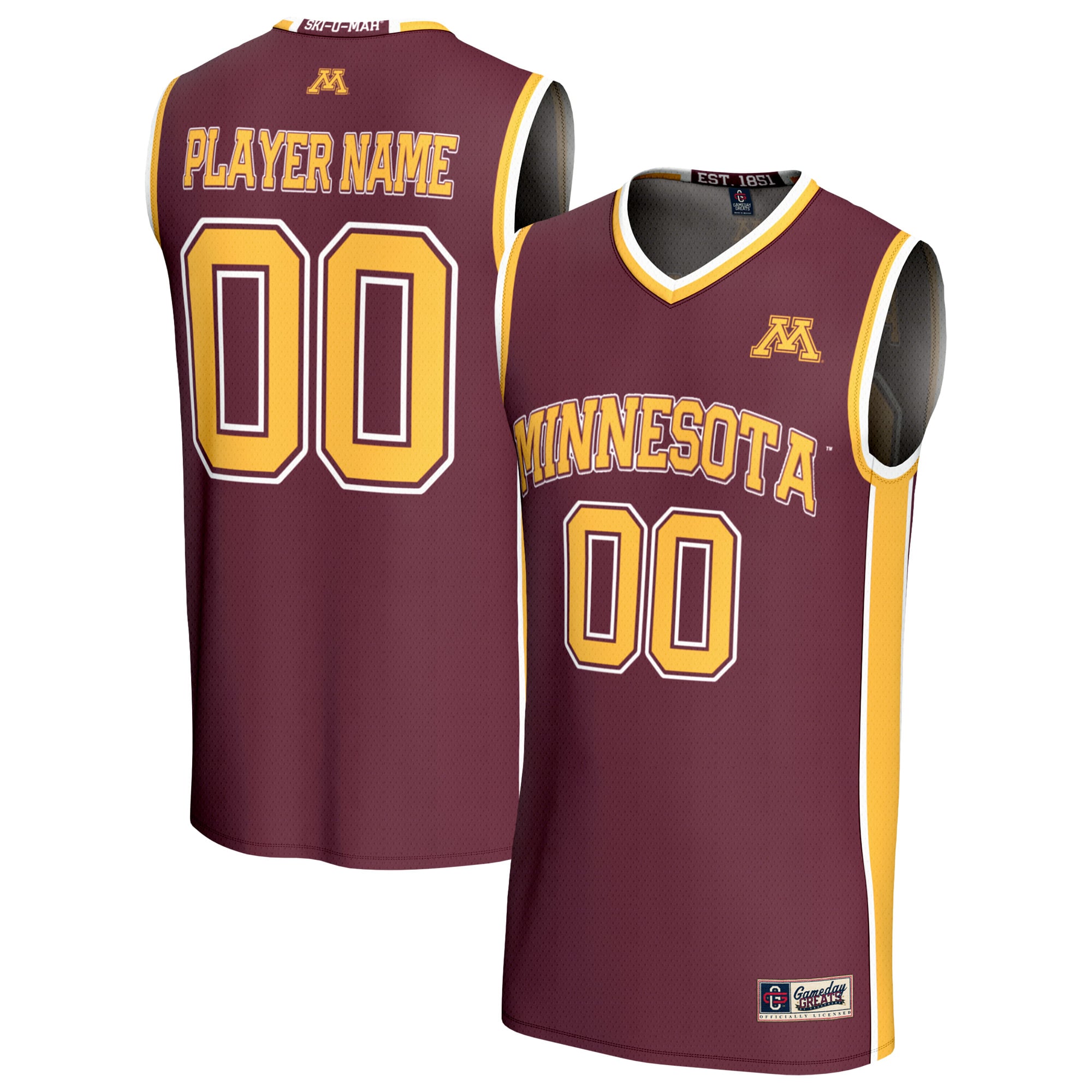 Youth GameDay Greats Maroon Minnesota Golden Gophers Lightweight Collegiate Men's Basketball NIL Pick-A-Player Fashion Jersey