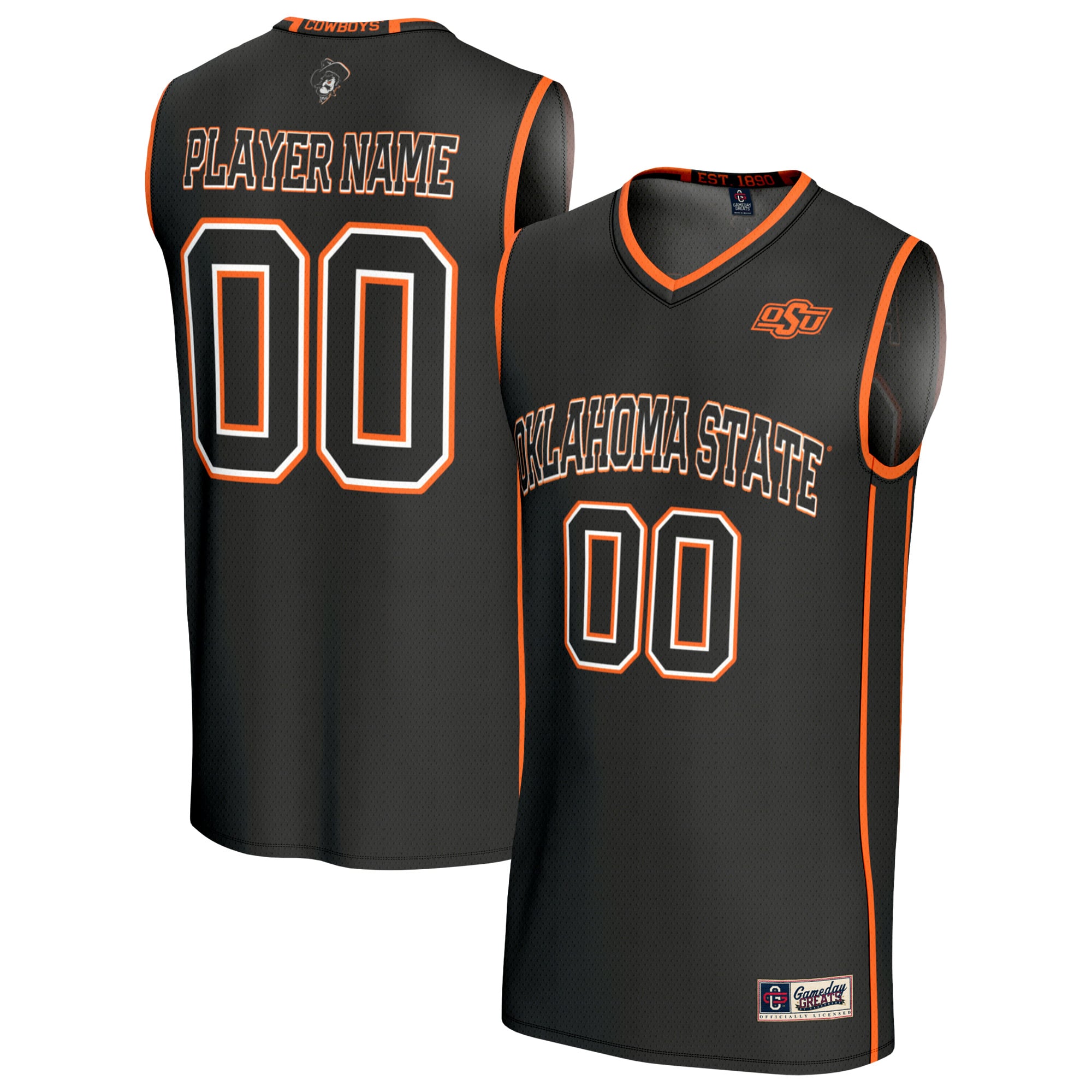 Youth GameDay Greats Black Oklahoma State Cowboys Lightweight Collegiate Men's Basketball NIL Pick-A-Player Fashion Jersey